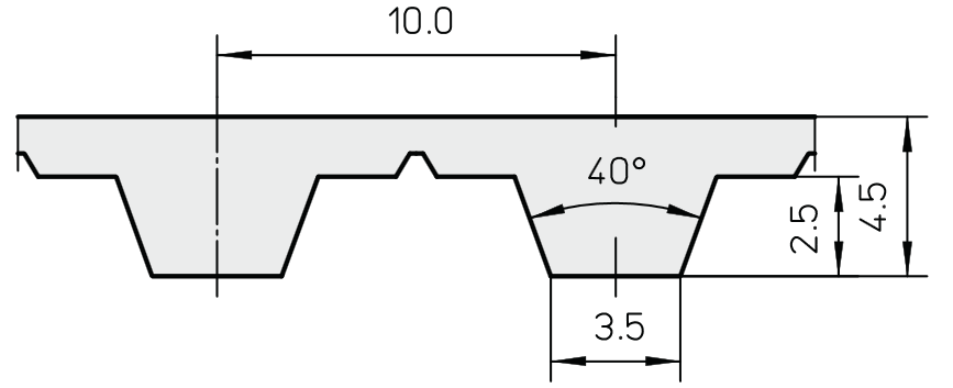 PU timing belt T10 Flex width 32mm